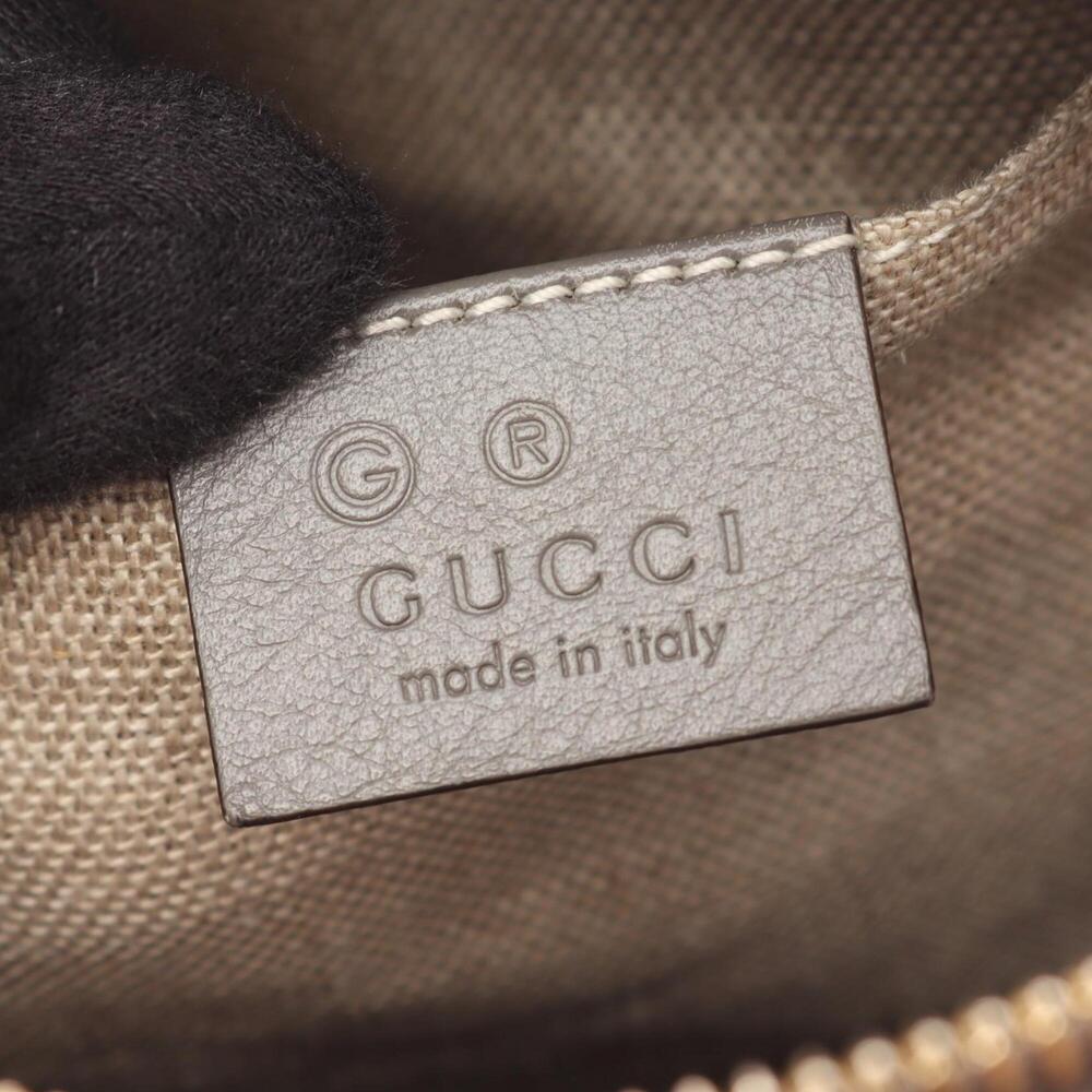 GUCCI Authentic Gray Leather Shoulder Bag - Picture 4 of 9